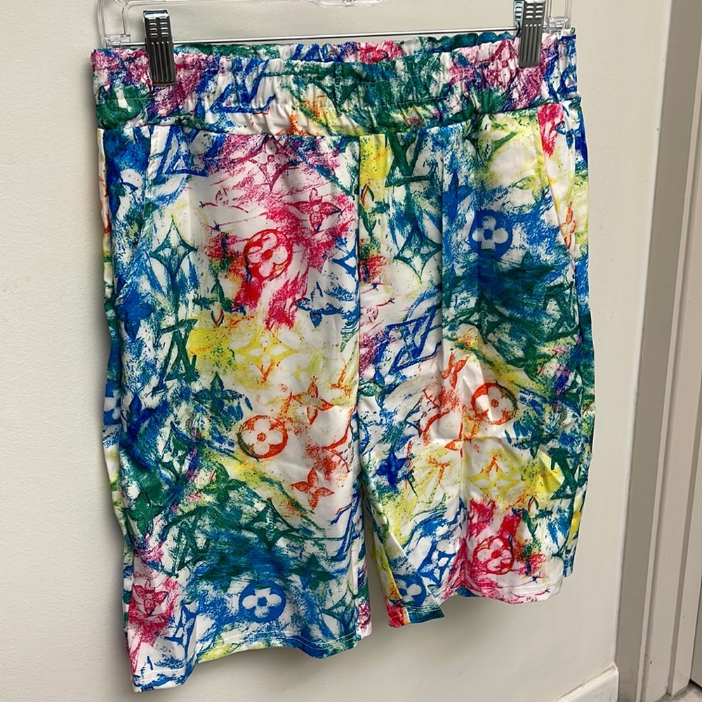 Mens fashion watercolors shorts